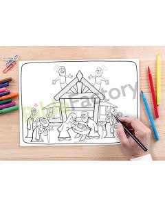 Christmas | 10x Coloring page A4