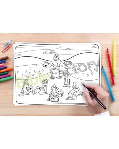 Feeding the 5.000 | 10x Coloring page A4