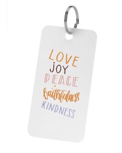 Love Joy Peace Faithfulness Kindness | Keychain Qr-code Bible App