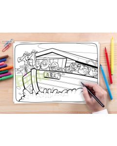 Noah and the Ark | 10x Coloring page A4