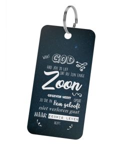 Want God had jou zo lief | Sleutelhanger met Qr-code Bijbel App
