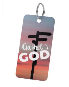 Ga met God | Sleutelhanger met Qr-code Bijbel App