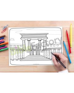 De Tempel | 10x Kleurplaat A4