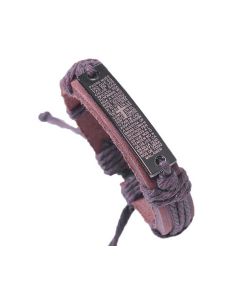 The Lords Prayer Bracelet Leather Brown