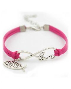 Bracelet Love Jesus Pink