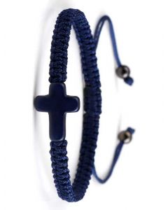 Bracelet Small Cross Dark Blue
