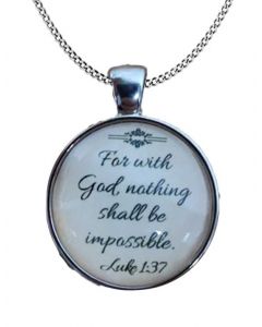 Necklace For with God Nothing shall be impossible
