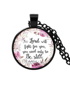 Necklace Black The Lord will fight for you