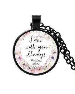 Necklace Black I am with you always