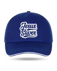 Jesus Saves Cap Blue