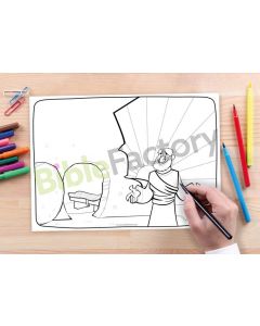 Resurrection of Jesus | 10x Coloring page A4