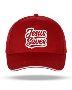 Jesus Saves Cap Red