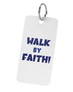 Walk by faith | Sleutelhanger Qr-code Bijbel App