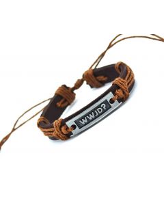 WWJD Bracelet Black-Brown