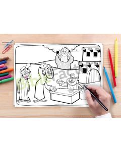 Zacchaeus Tax Collector | 10x Coloring page A4