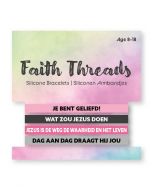 Faith Threads - Silicone Wristband - 4 color designs