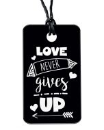 Love Never Gives Up | Necklace with Qr-code Bible App
