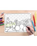 Changing water into wine | 10x Coloring page A4