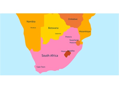 Zuid-Afrika map